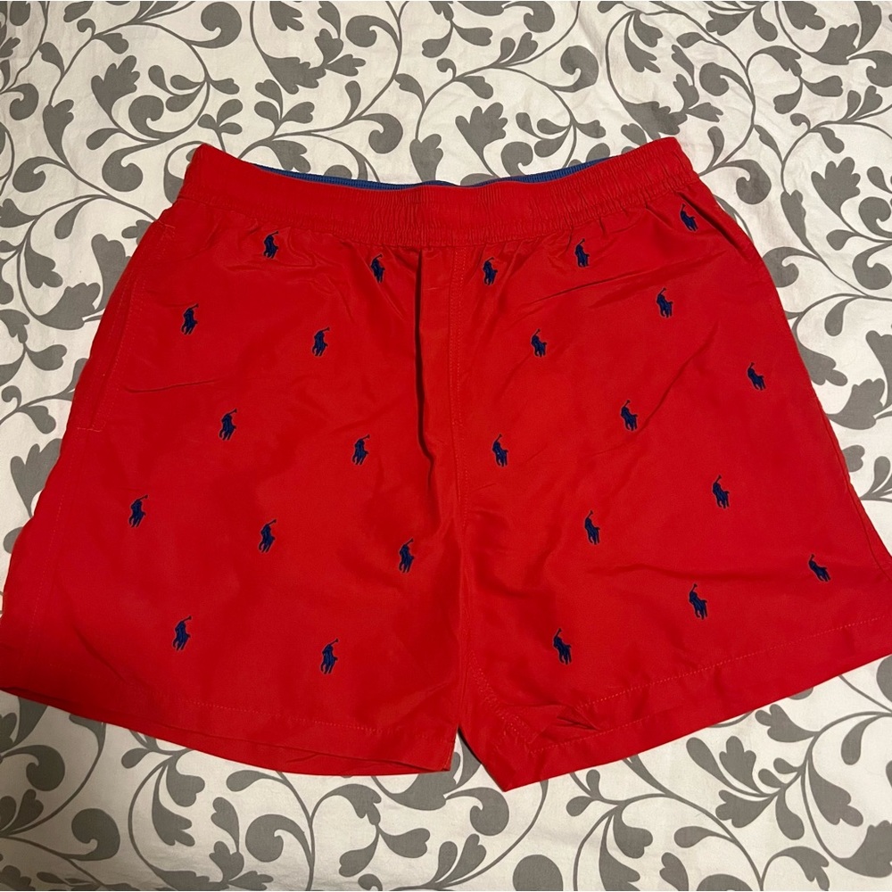 Men’s Ralph Lauren Polo Swim Trunks M Red